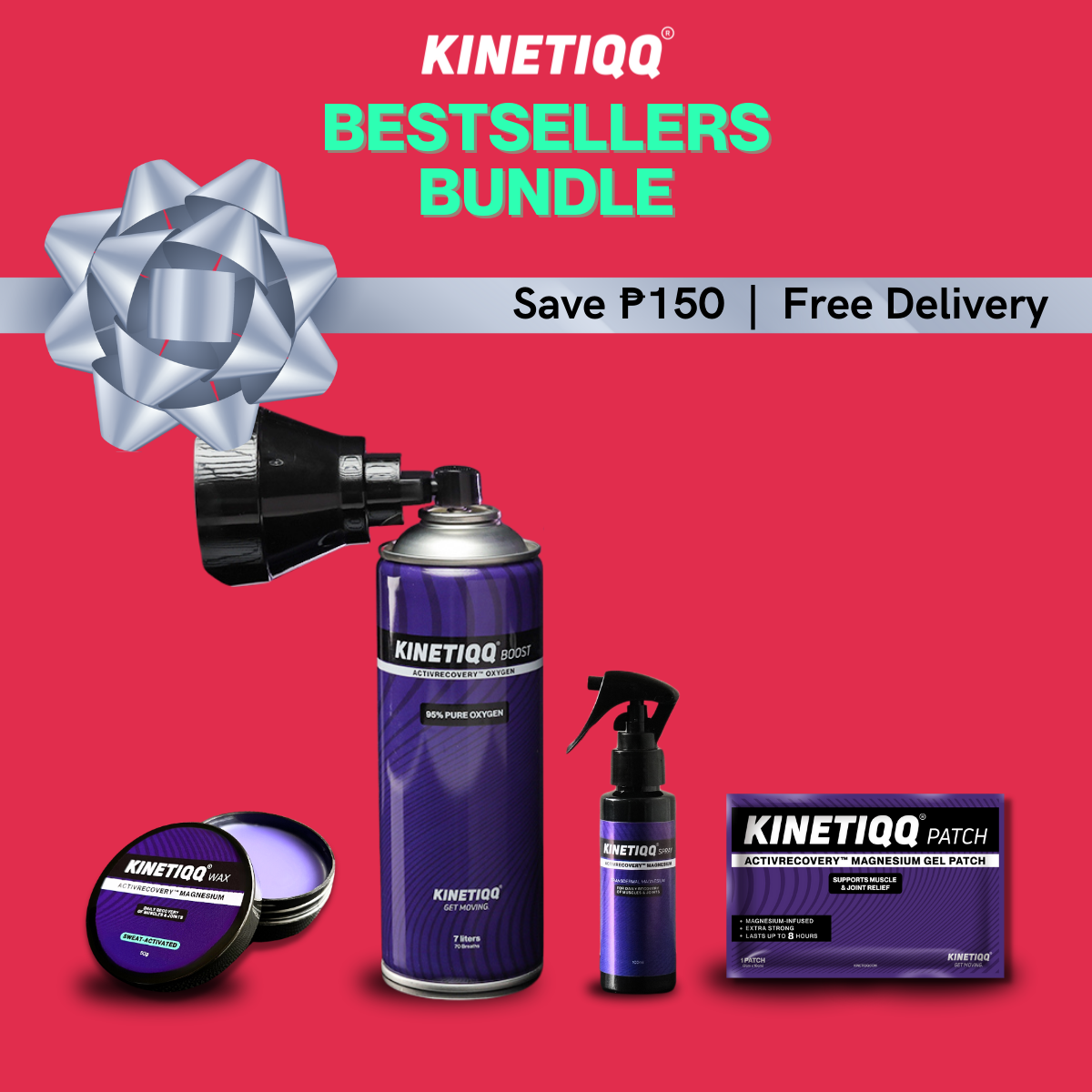 KINETIQQ® Bestsellers Bundle (6 Patches + Wax + Spray + Boost)