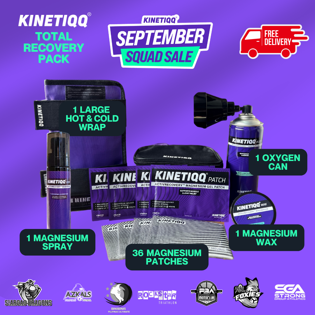 KINETIQQ® Total Recovery Pack (36 Patches + Spray + Wrap + Boost + Wax)
