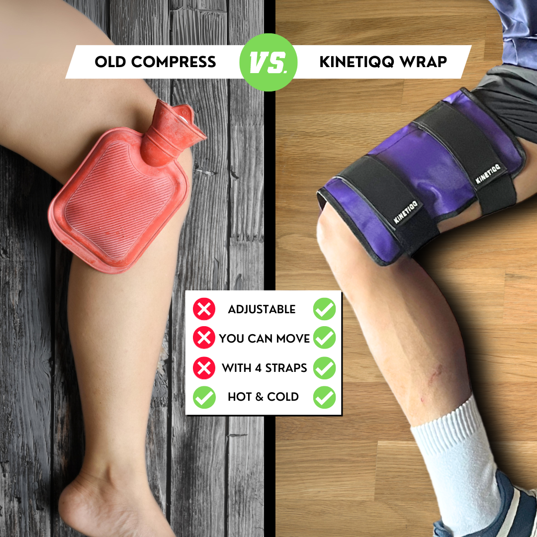 KINETIQQ® Wrap 2-in-1 Hot and Cold Compression Wrap with Velcro Straps