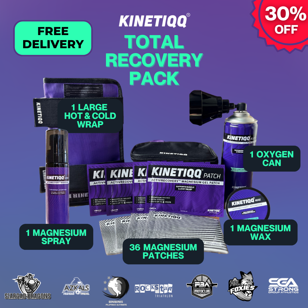 KINETIQQ® Total Recovery Pack (36 Patches + Spray + Wrap + Boost + Wax + Spot)